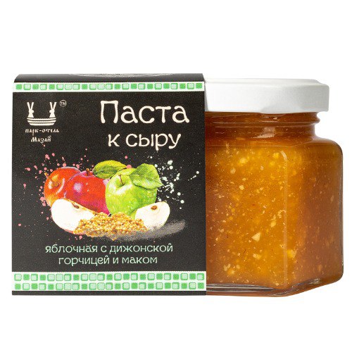 Паста яблочная Тебе Можно с дижонской горчицей и маком для твердых сыров, 130 г