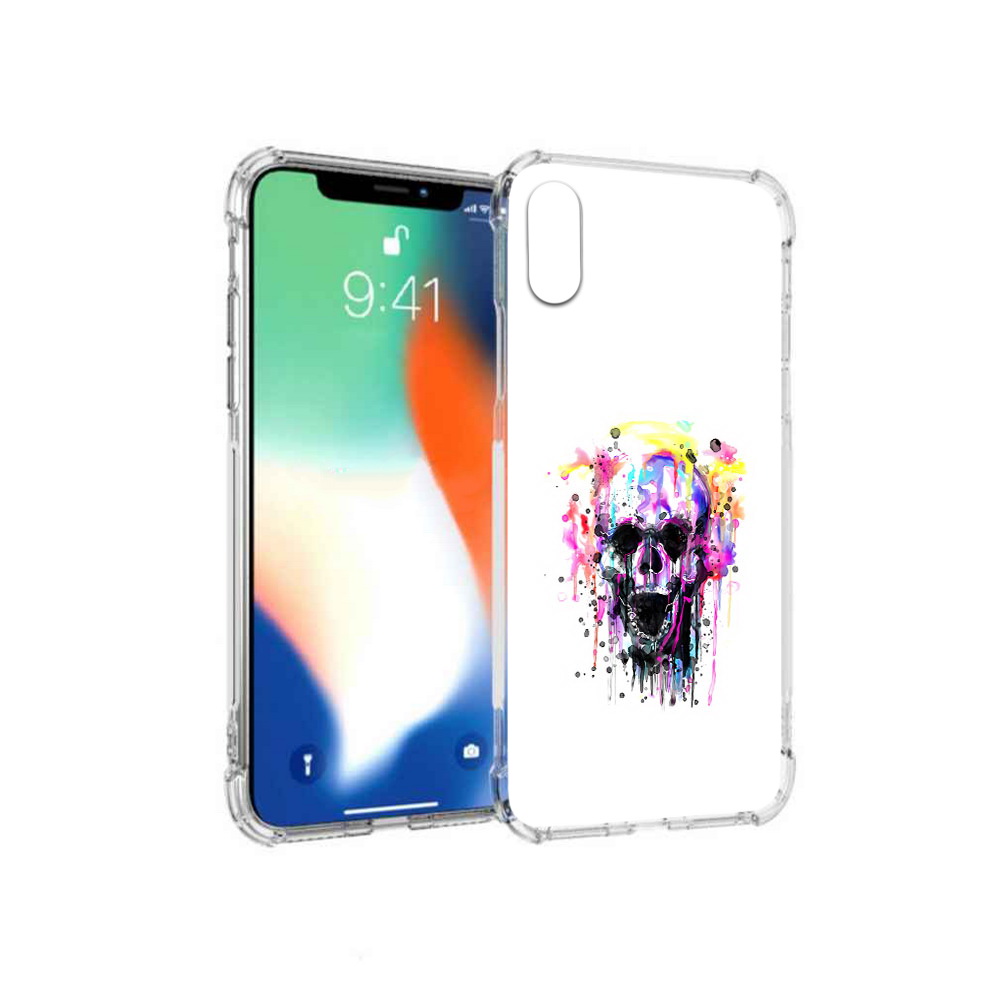 

Чехол MyPads Tocco для Apple iPhone X граффити череп (PT94261.606.298), Прозрачный, Tocco
