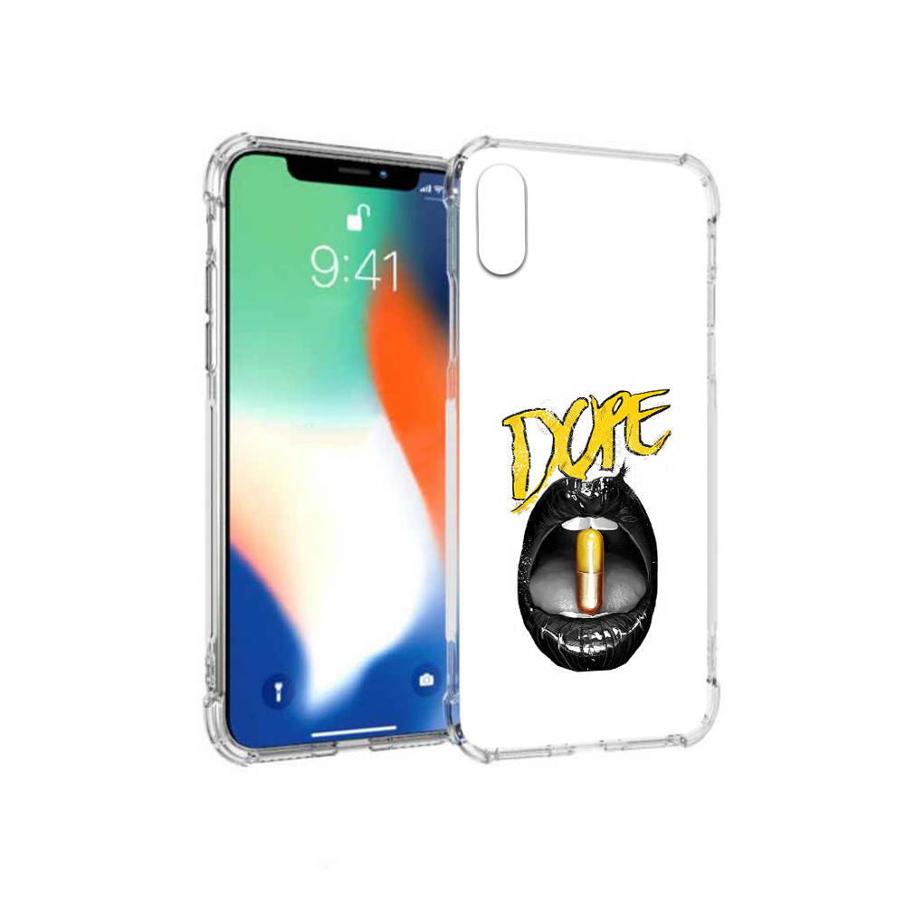 

Чехол MyPads Tocco для Apple iPhone X губы (PT94261.606.303), Прозрачный, Tocco