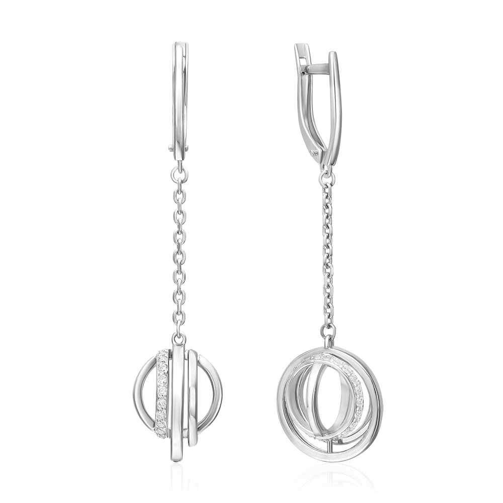 

Серьги подвески из серебра PLATINA jewelry 02-5141-00-401-0200, фианит, 02-5141-00-401-0200