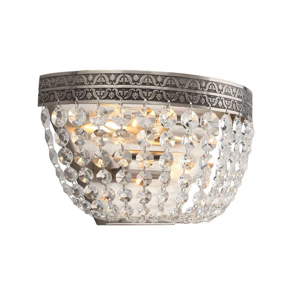 

Невстраиваемый настенный светильник Aployt Helcia APL.756.11.02, 80 Вт, E14, никель, Helcia