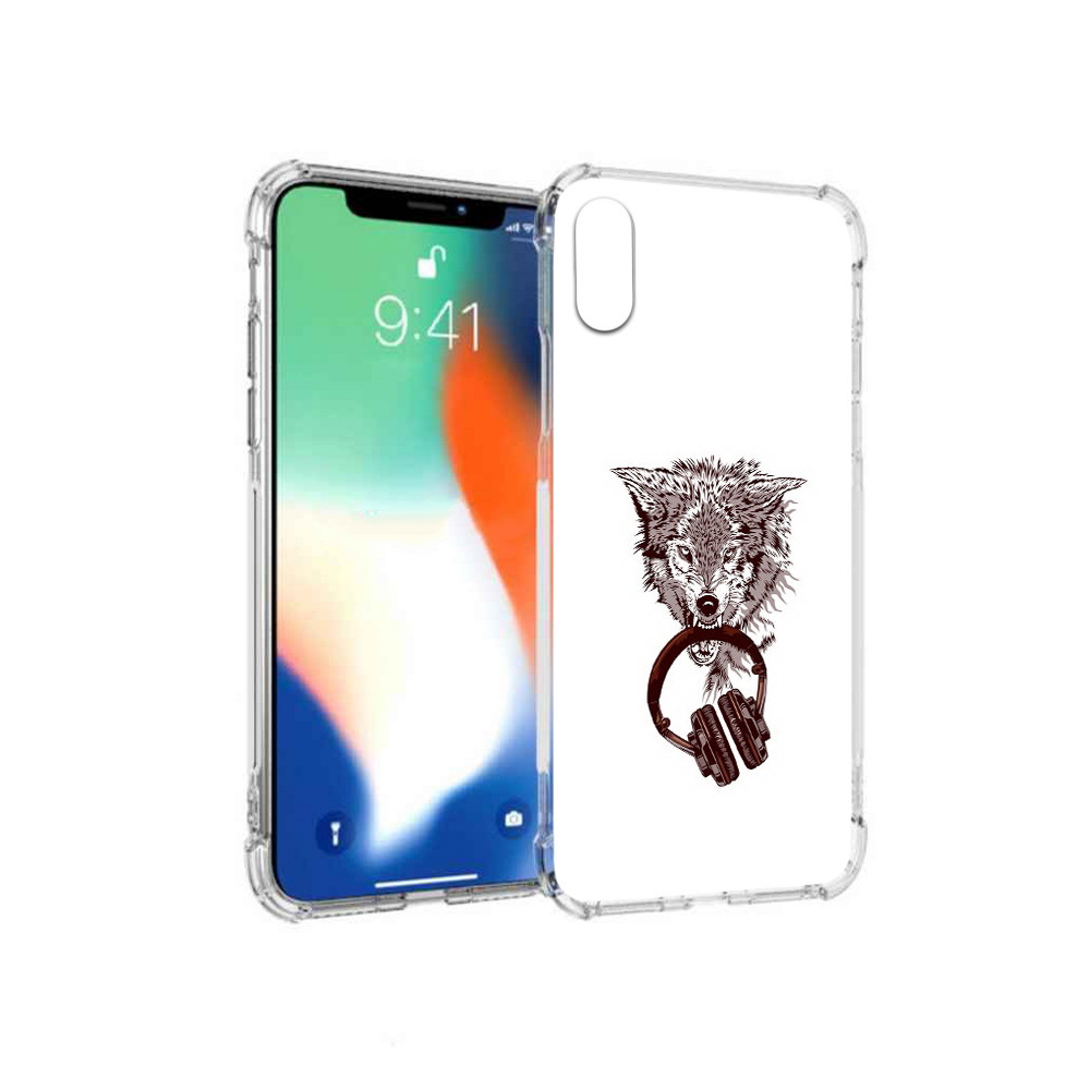 

Чехол MyPads Tocco для Apple iPhone X дикий волк (PT94261.606.325), Прозрачный, Tocco