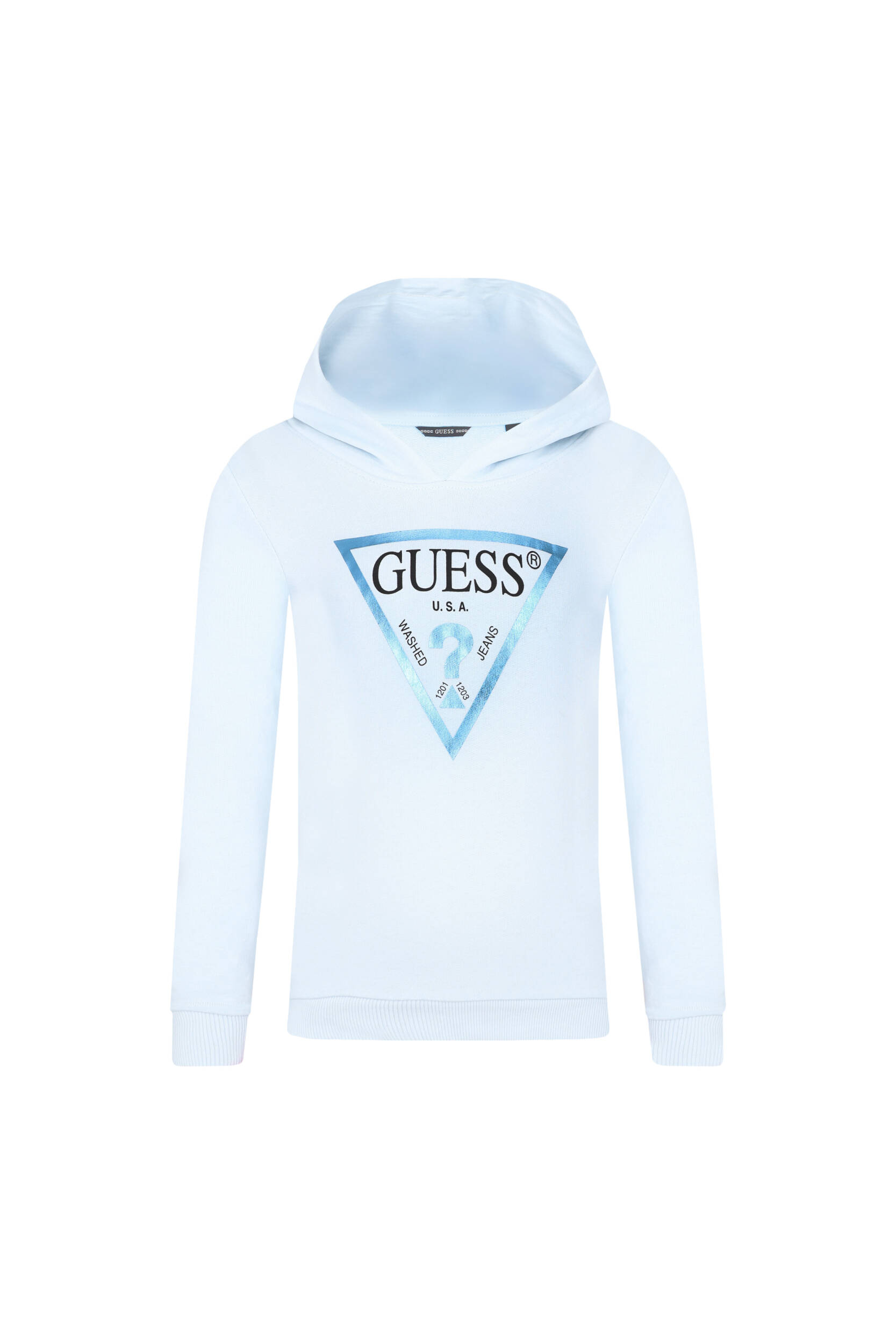 Толстовка Guess для девочек, синий, размер 10, J83Q14KAUG0