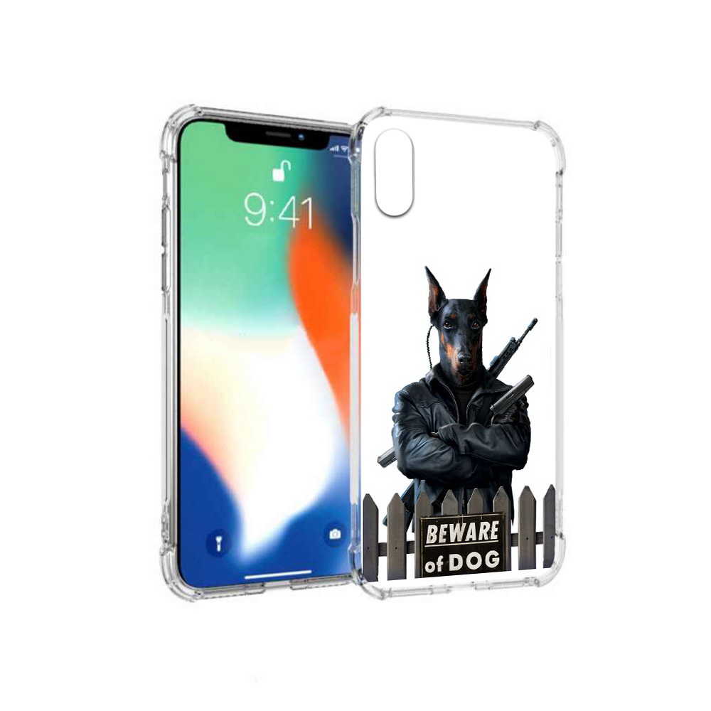 

Чехол MyPads Tocco для Apple iPhone X доберман (PT94261.606.332), Прозрачный, Tocco