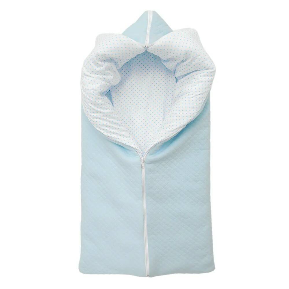 Конверт-одеяло для новорожденных Baby Nice, от 0-6 мес., хлопок 100%, утеплитель, голубой