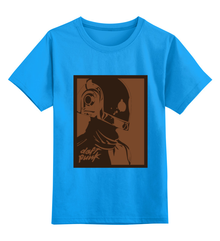 

Футболка детская Printio Daft punk цв. голубой р. 140, Daft punk