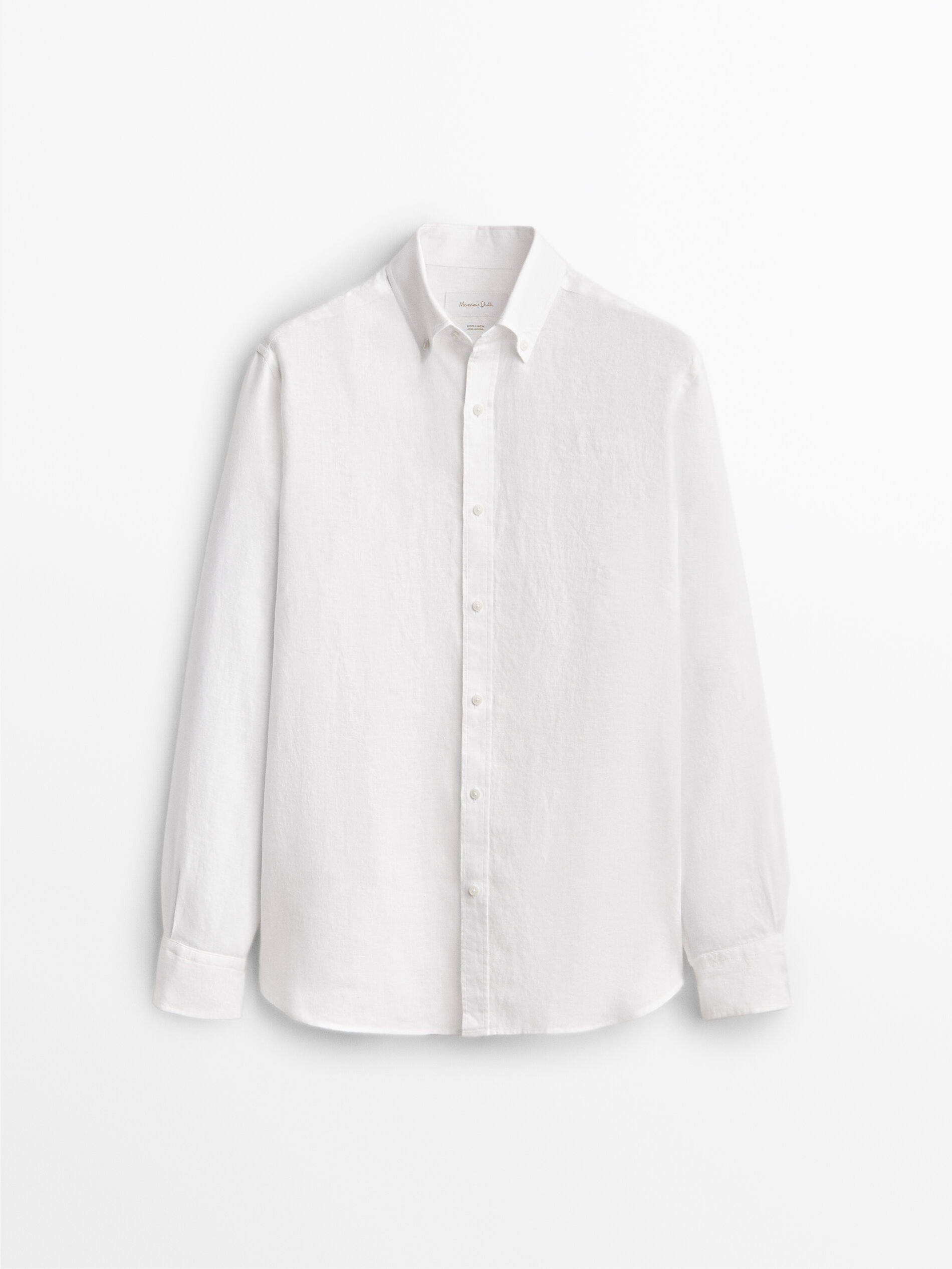

Рубашка мужская Massimo Dutti 00197486250 белая 2XL, 00197486250