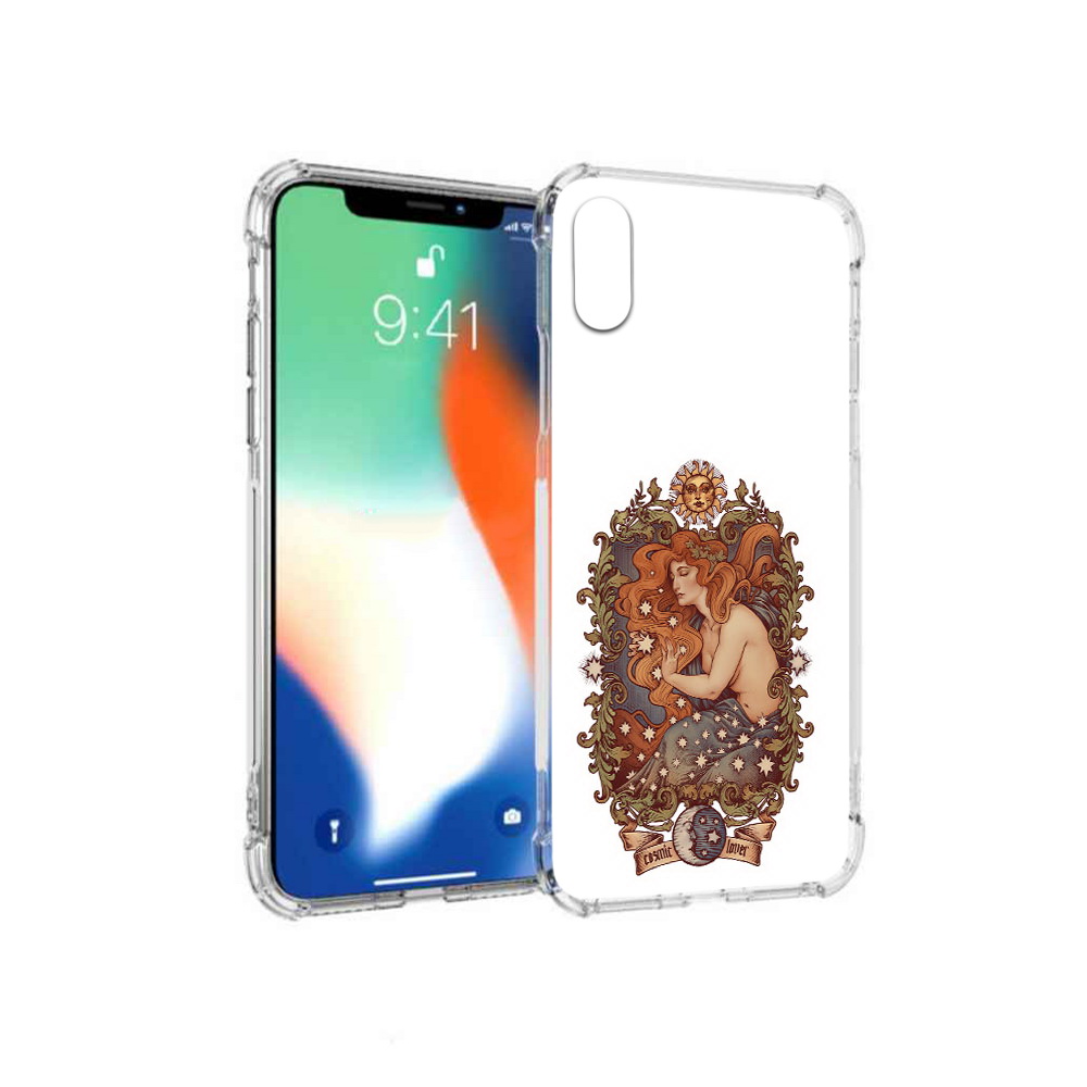 

Чехол MyPads Tocco для Apple iPhone X звездная девушка абстракция (PT94261.606.351), Прозрачный, Tocco