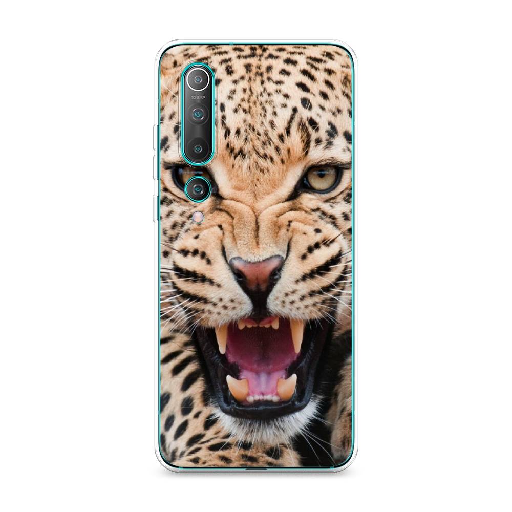 

Чехол на Xiaomi Mi 10 Pro "Леопард 3d", Бежевый;черный, 37850-6