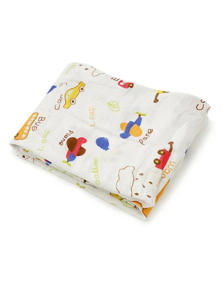 

Пеленки для новорожденных Baby Nice Транспорт, муслиновые, 120х120 см, хлопок 100%, Разноцветный