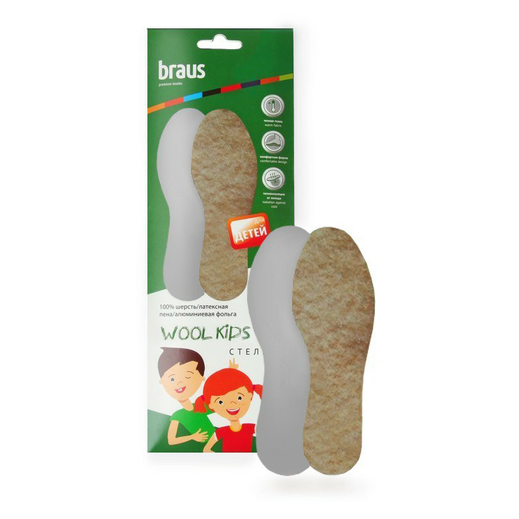 

Стельки зимние Braus Wool Kids р 19-35, 16429005