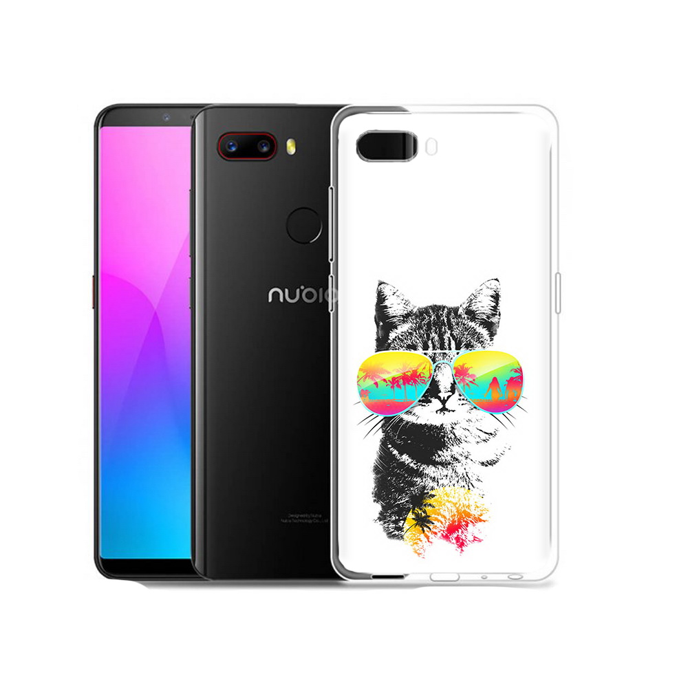 

Чехол MyPads Tocco для ZTE Nubia Z18 крутой кот (PT115657.463.425), Прозрачный, Tocco