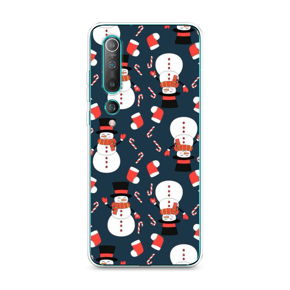 

Чехол на Xiaomi Mi 10 Pro "Синие снеговики", Синий;белый;красный, 37850-5