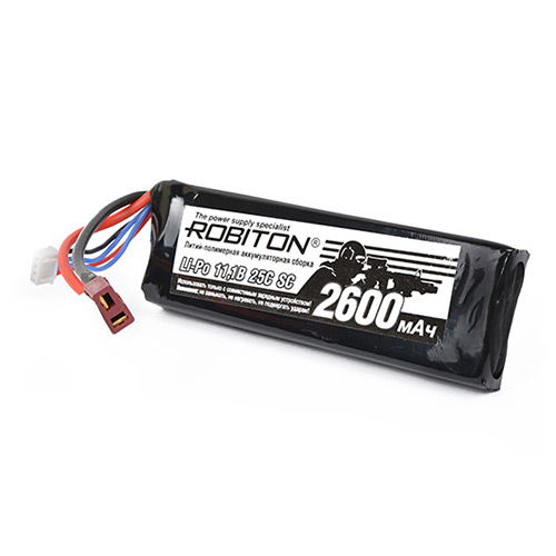 фото Аккумуляторная батарея robiton lp-stb3-2600 lipo 11.1в 2600мач