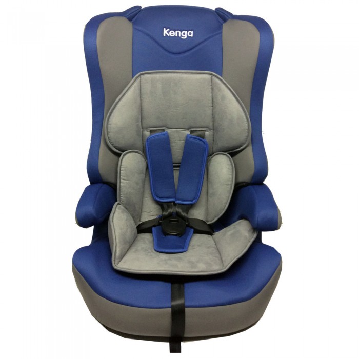 Кресло детское автомобильное Kenga LB 513 син группа 1/2/3 (9-36кг) велюр, с вкладышем