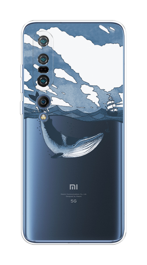

Чехол на Xiaomi Mi 10 Pro "Большой кит", Синий, 37850-1