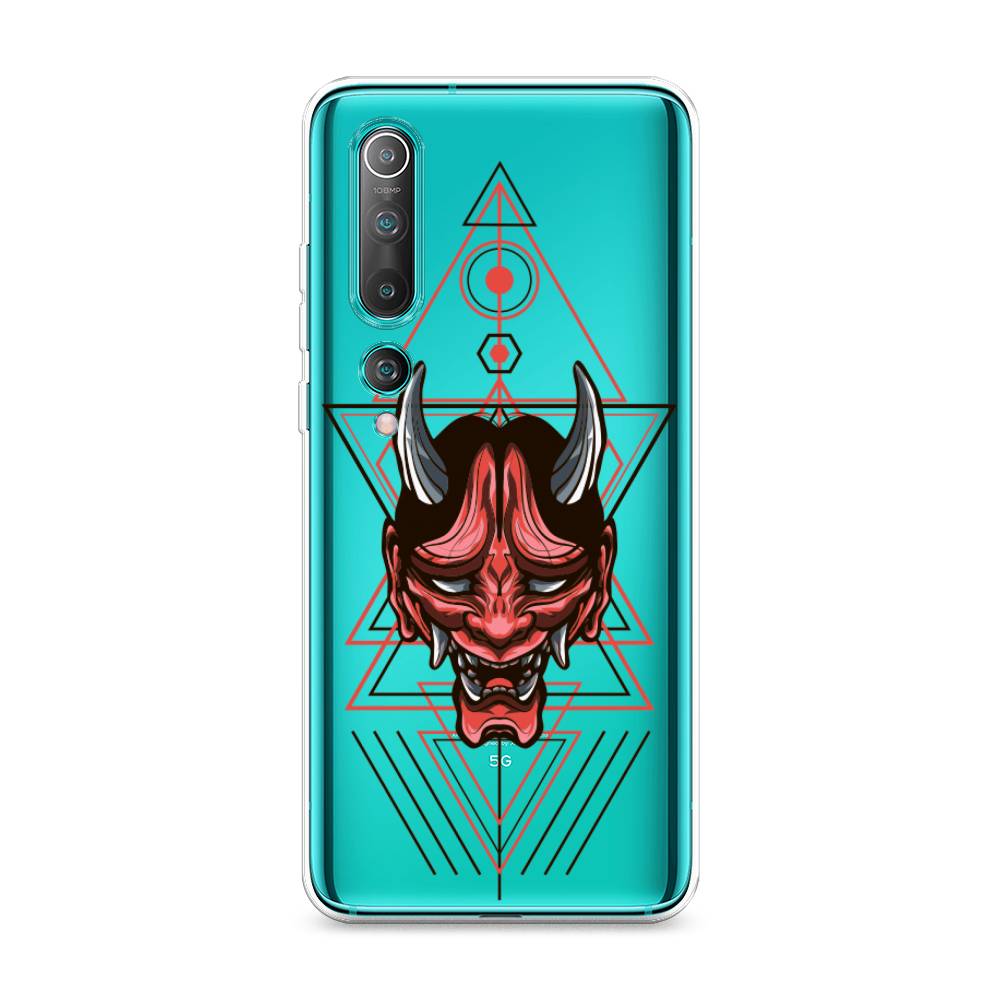 

Чехол на Xiaomi Mi 10 Pro "Hanya Oni mask", Серый;красный;черный, 37850-4