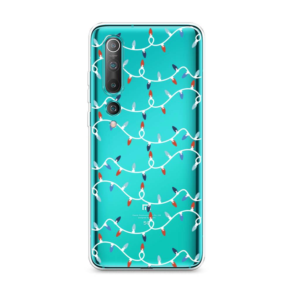 

Чехол на Xiaomi Mi 10 Pro "Разноцветная гирлянда", Белый;красный;синий, 37850-5
