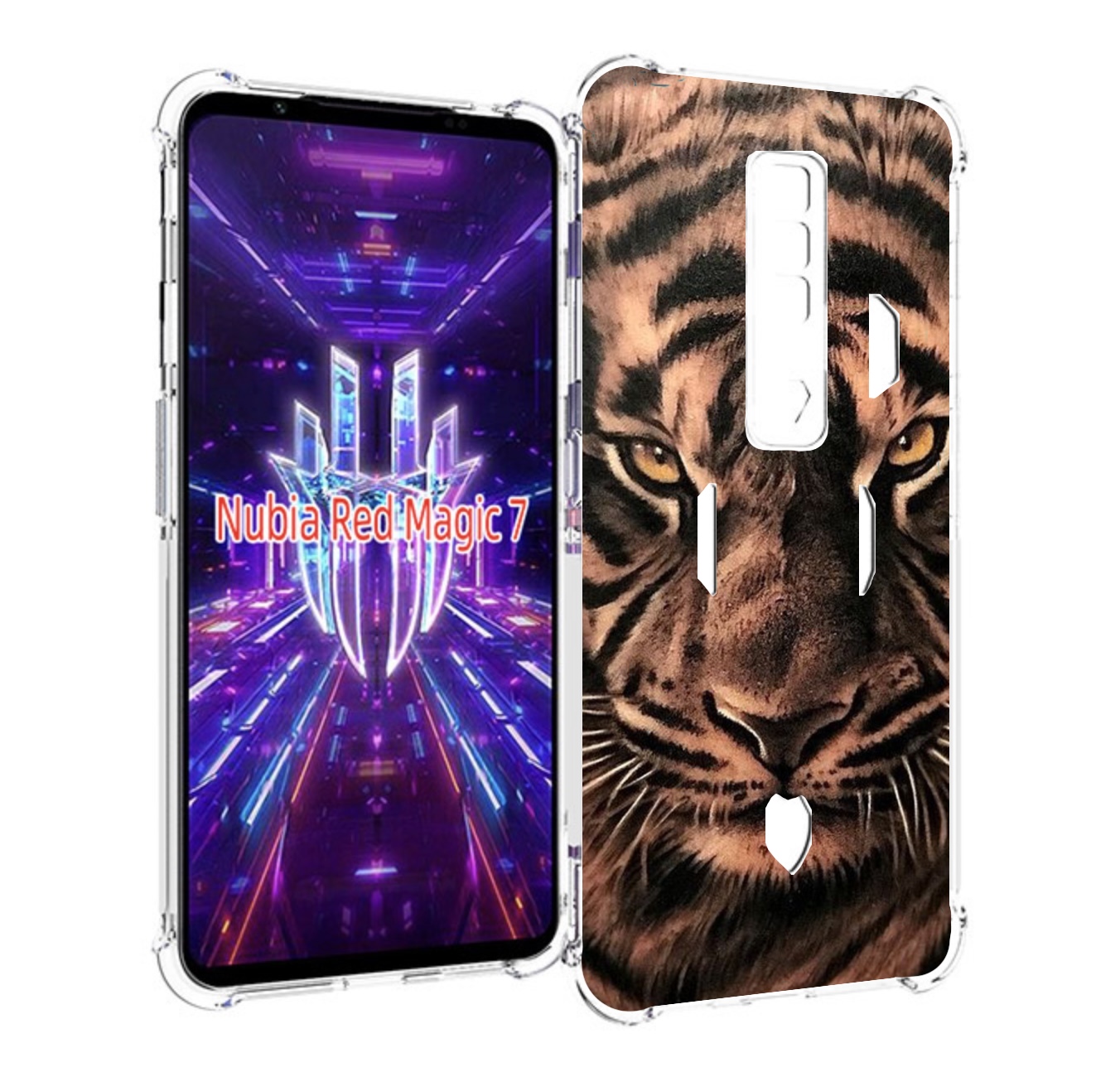 

Чехол MyPads злой-большой-тигр для ZTE Nubia Red Magic 7, Прозрачный, Tocco