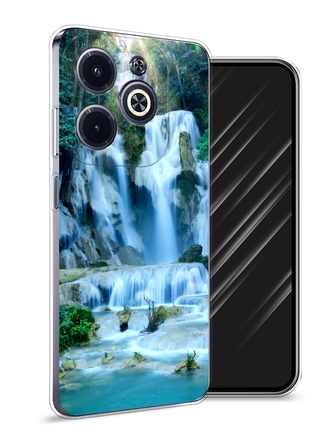 

Чехол Awog на Infinix Hot 40i "Водопад 8", Голубой;зеленый, 3105450-1
