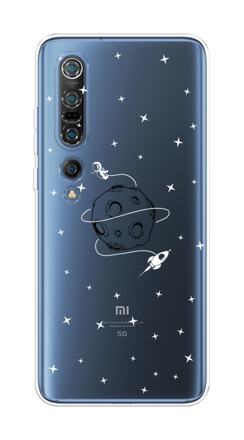 

Чехол на Xiaomi Mi 10 Pro "Полет вокруг луны", Белый;серый;черный, 37850-2