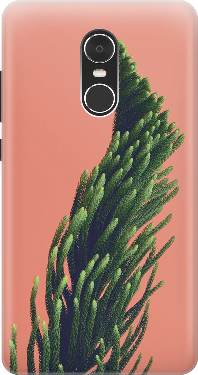 

Чехол на Xiaomi Redmi Note 4 "Хвоя на розовом", Зеленый;розовый, 8027