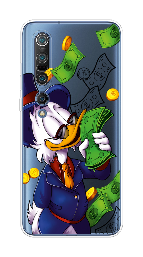 

Чехол на Xiaomi Mi 10 Pro "Scrooge McDuck with Money", Синий;зеленый;белый, 37850-6