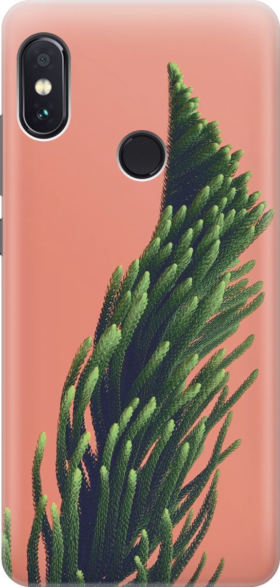 

Чехол на Xiaomi Redmi Note 5 "Хвоя на розовом", Зеленый;розовый, 8033