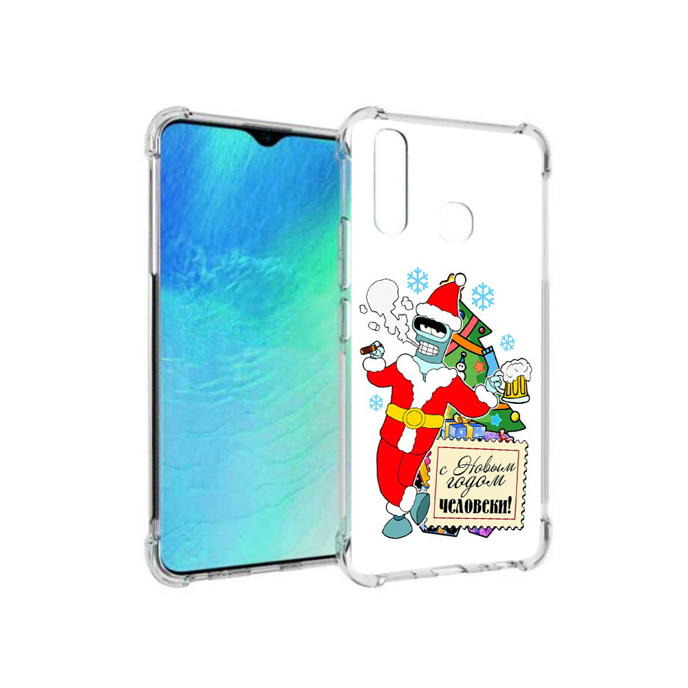 

Чехол MyPads Tocco для Vivo Y19 С новым годом человеки (PT140444.419.150), Прозрачный, Tocco