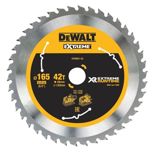 фото Пильный диск dewalt xr dt99561, 165 мм., 42 tpi