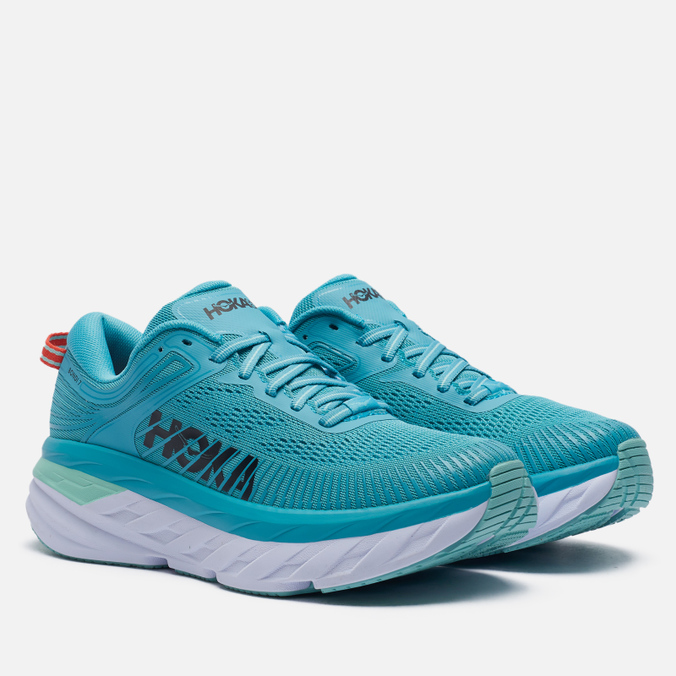 фото Кроссовки женские hoka one one bondi 7 голубые 8 us