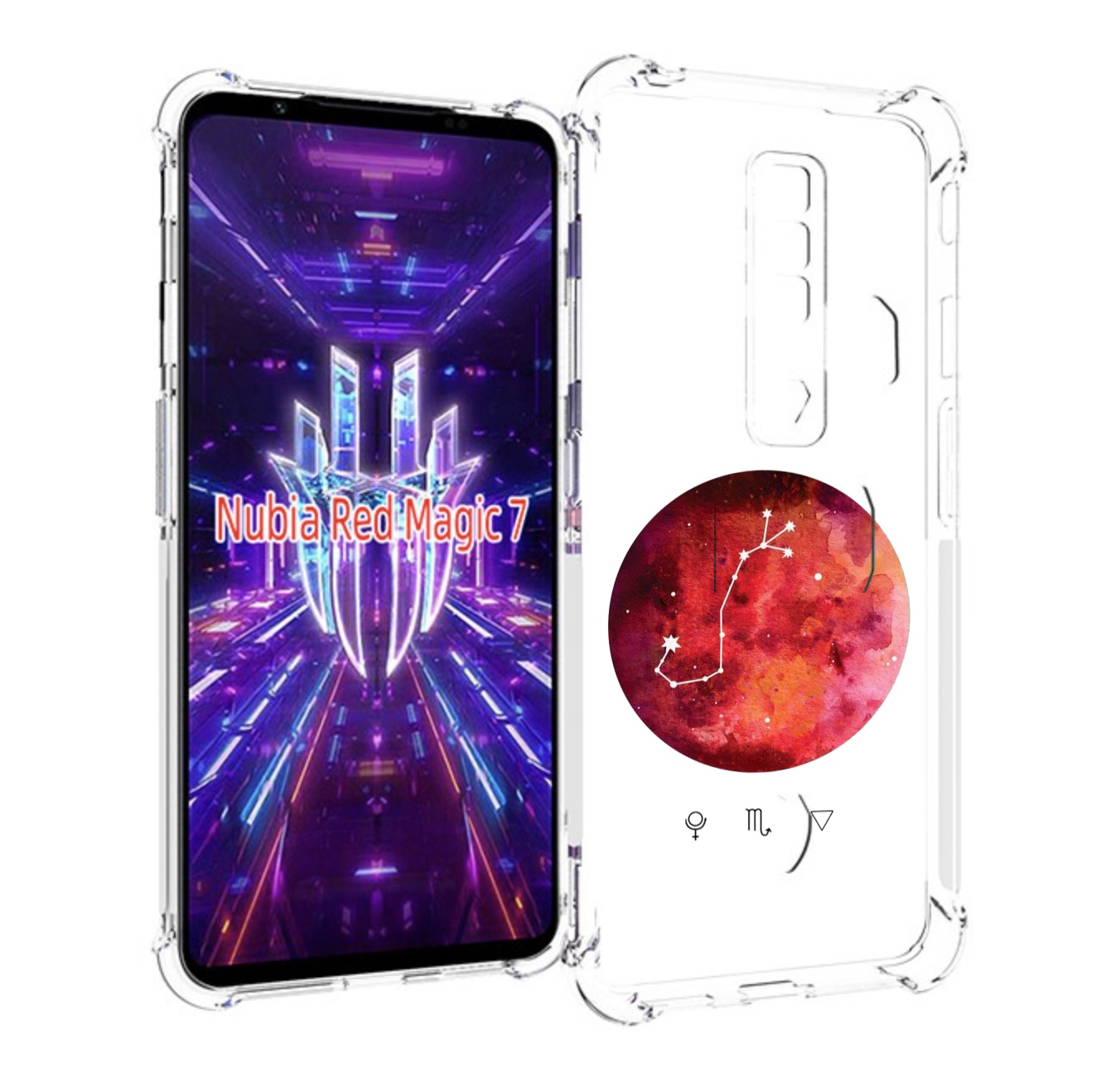 

Чехол MyPads знак зодиака скорпион 6 для ZTE Nubia Red Magic 7, Прозрачный, Tocco