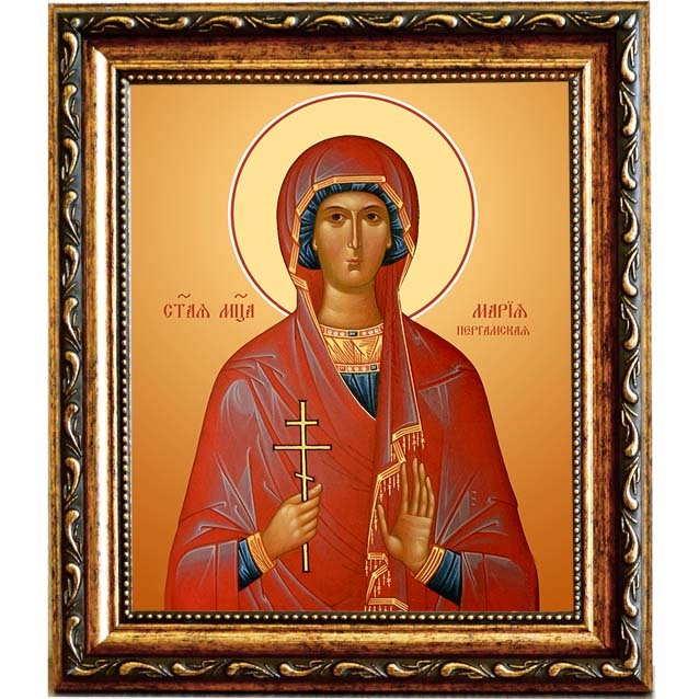 

Мария Пергамская мученица. Икона на холсте.