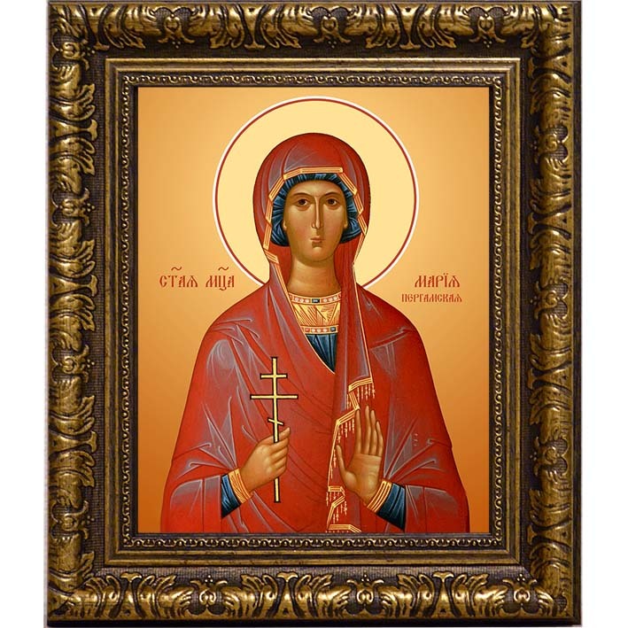 

Мария Пергамская мученица. Икона на холсте.