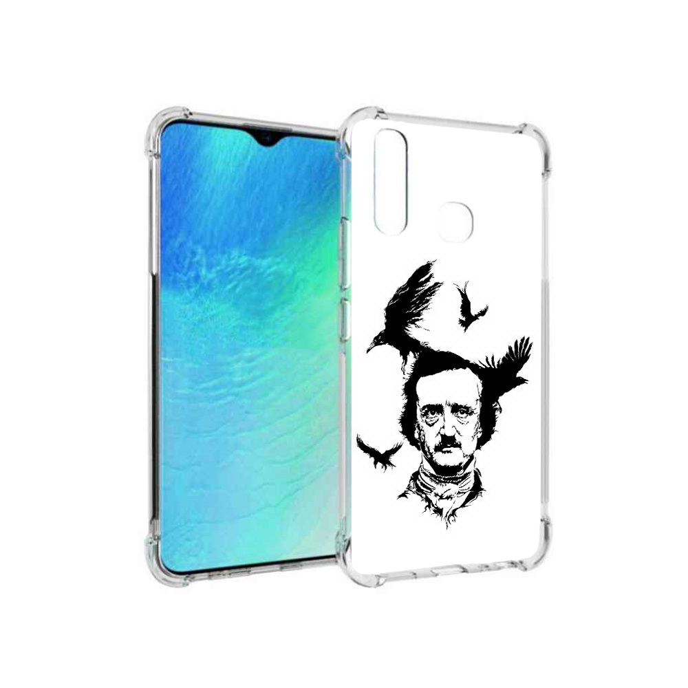 

Чехол MyPads Tocco для Vivo Y19 Эдгар Аллан черно белый (PT140444.419.204), Прозрачный, Tocco