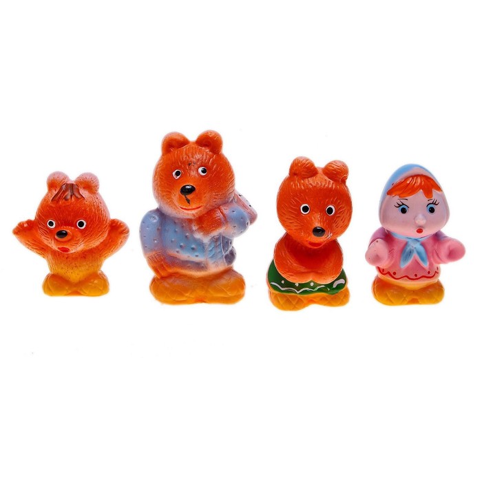 фото Набор резиновых игрушек три медведя пкф «игрушки»