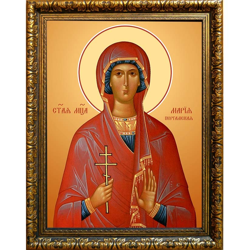 

Мария Пергамская мученица. Икона на холсте.