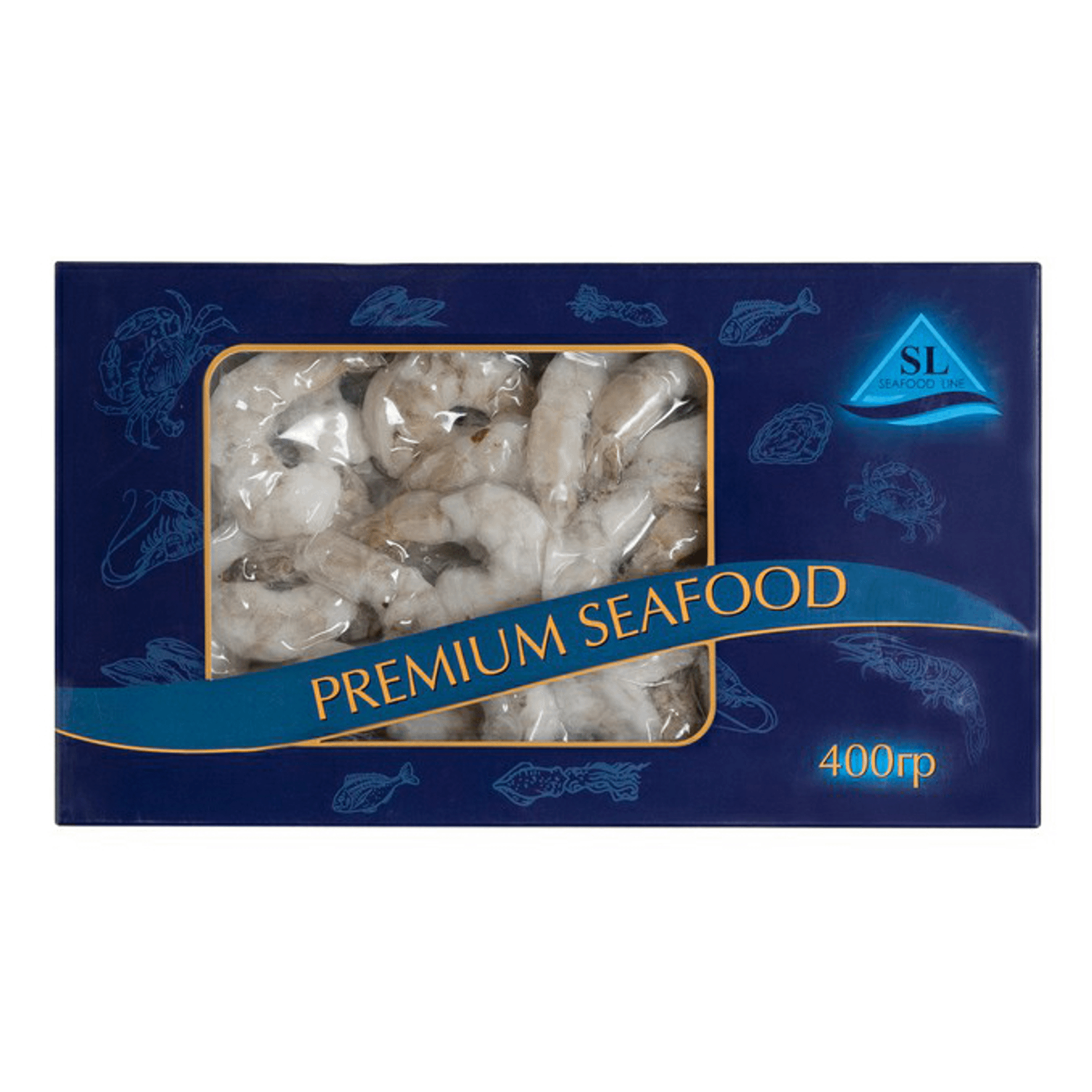 Креветки Premium Seafood очищенные с хвостом 26/30 замороженные 400 г