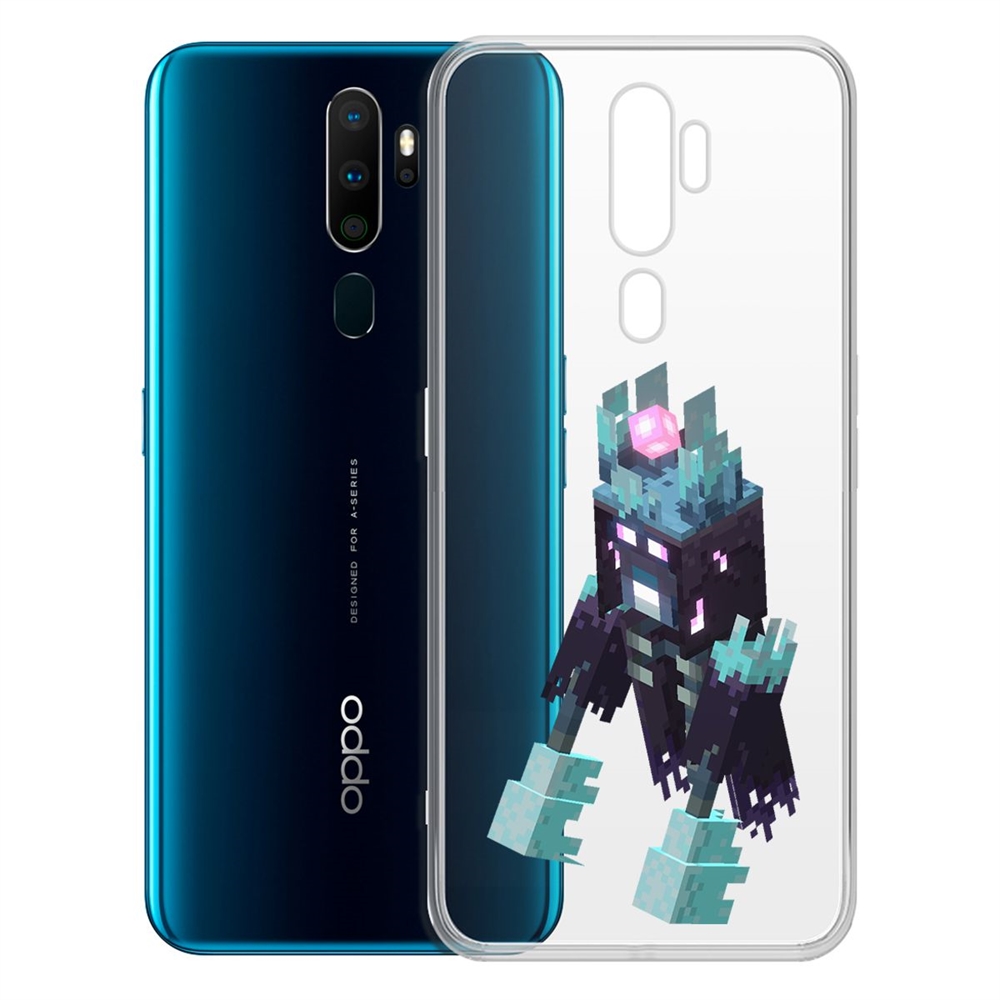 

Чехол-накладка Minecraft-Несчастный Призрак для OPPO A5 (2020)/A9 (2020), Прозрачный