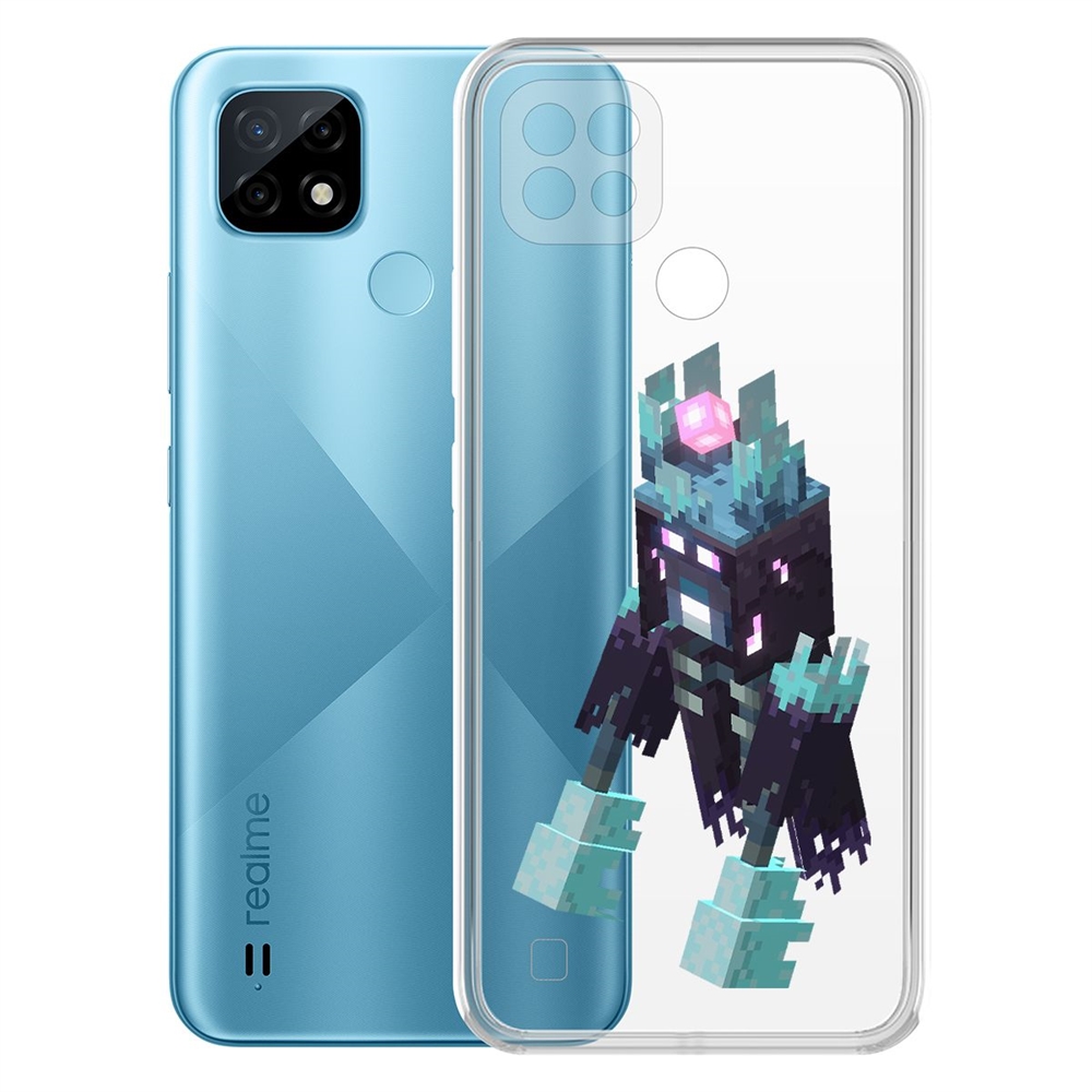 

Чехол-накладка Minecraft-Несчастный Призрак для Realme C21, Прозрачный