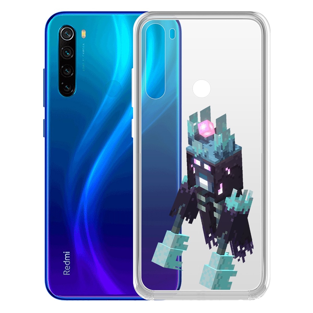 

Чехол-накладка Minecraft-Несчастный Призрак для Xiaomi Redmi Note 8/Note 8 (2021), Прозрачный