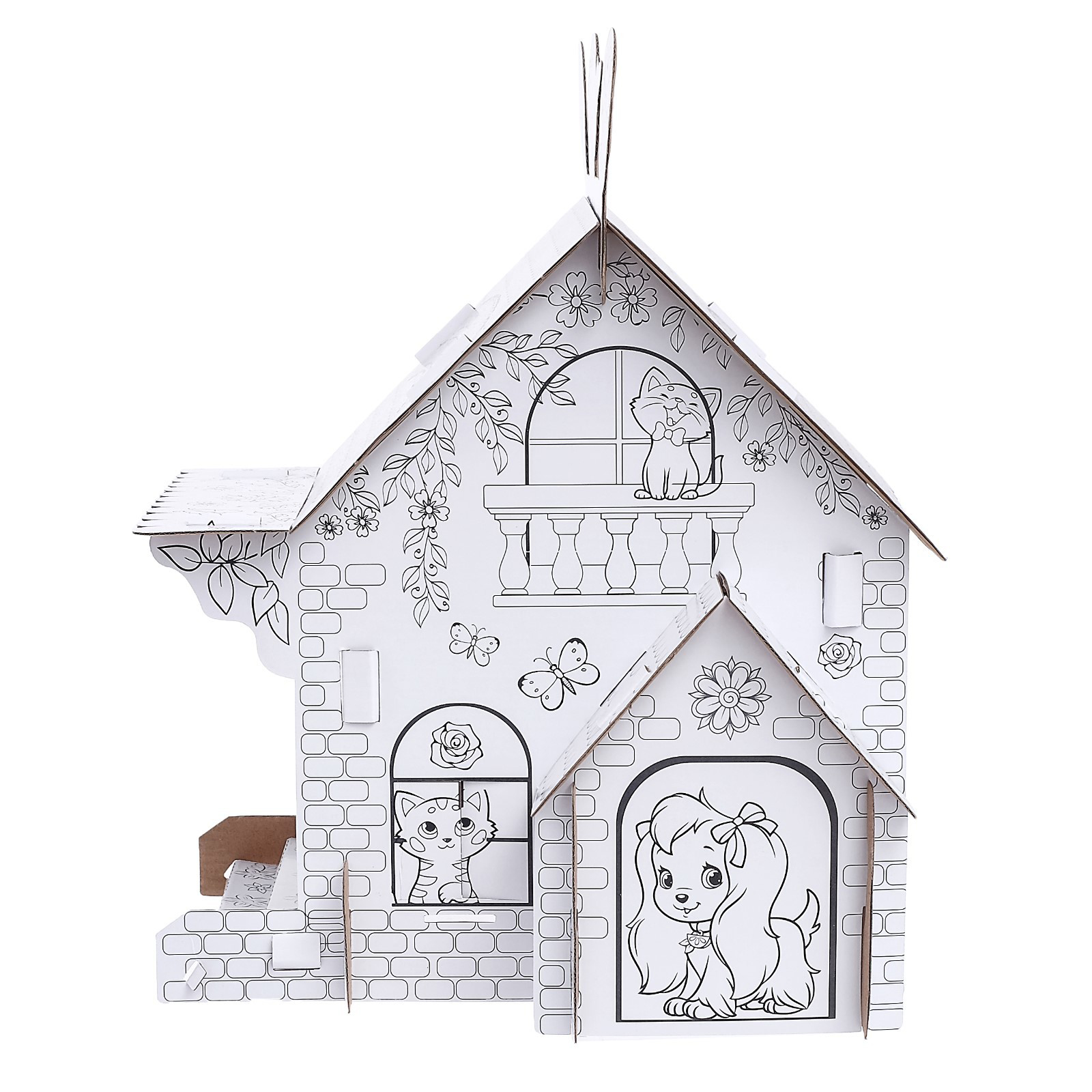 Домик-раскраска «Сказочные принцессы» пазл сказочные принцессы с подарком 100 элементов