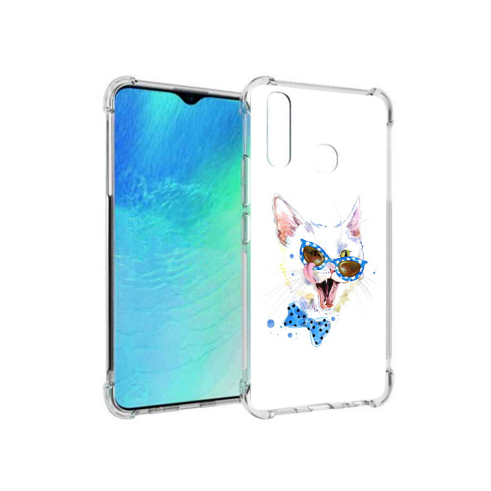 

Чехол MyPads Tocco для Vivo Y19 белый кот (PT140444.419.229), Прозрачный, Tocco