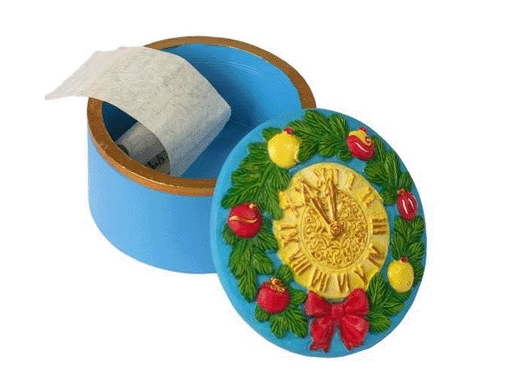 

Шкатулка ЧАСЫ И ЕЛЬ/7,5х7,5х5см. арт. 75647