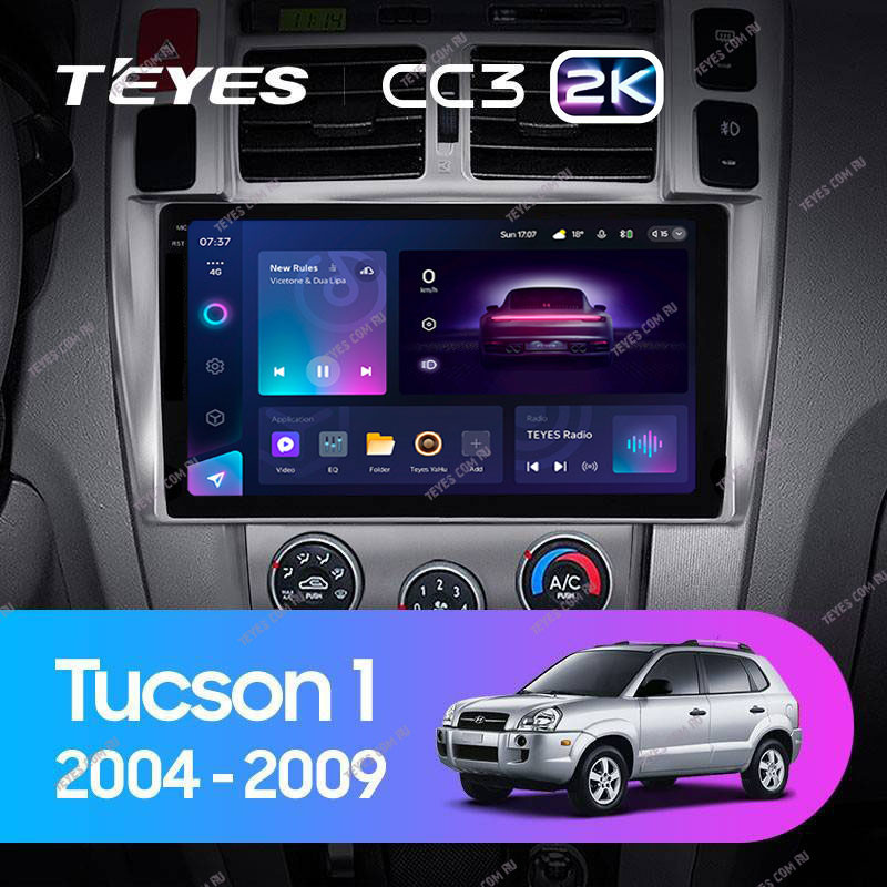 

Штатная магнитола Teyes CC3 2K 4/32 Hyundai Tucson 1 (2004-2009), CC3 2K