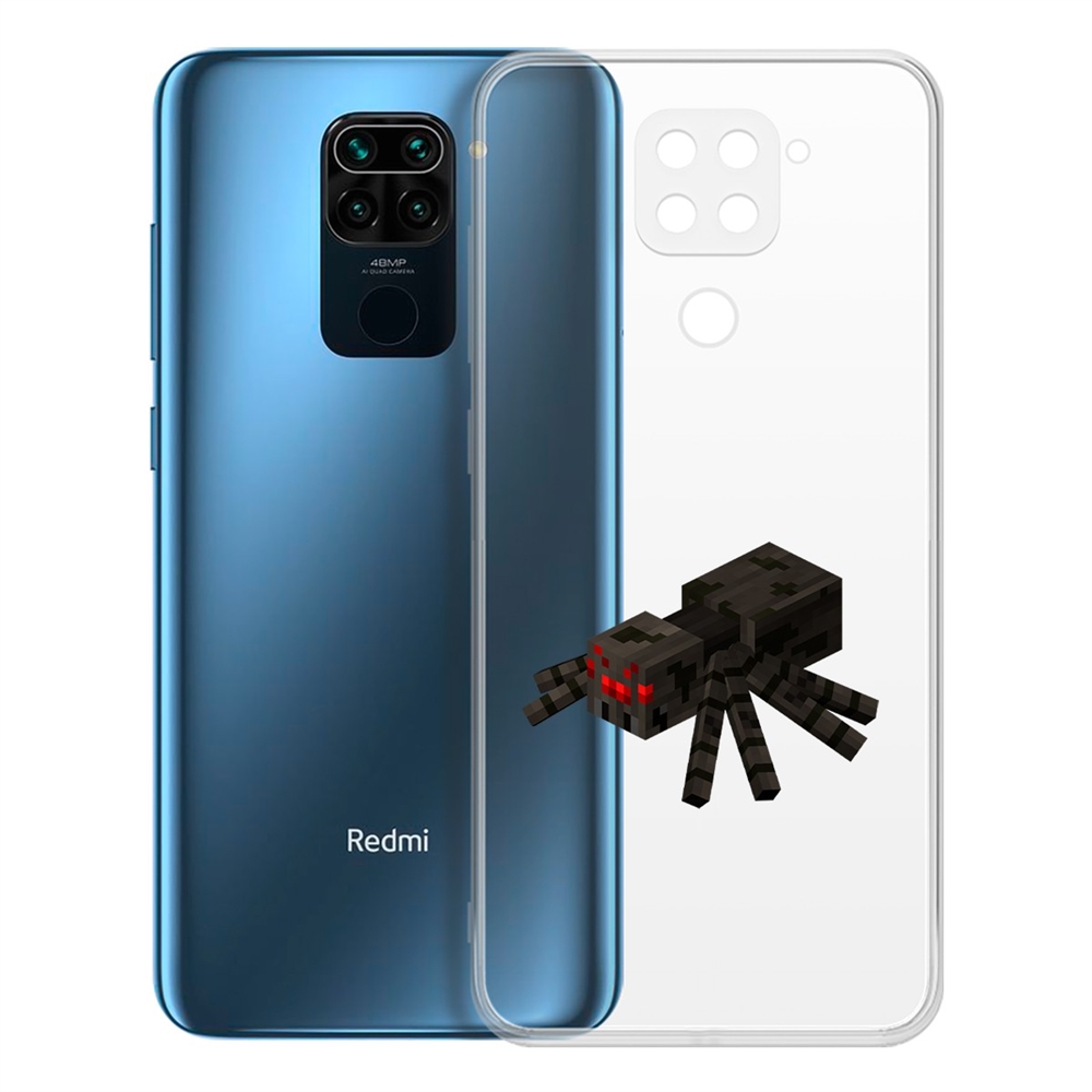 Чехол-накладка Minecraft-Паук для Xiaomi Redmi Note 9