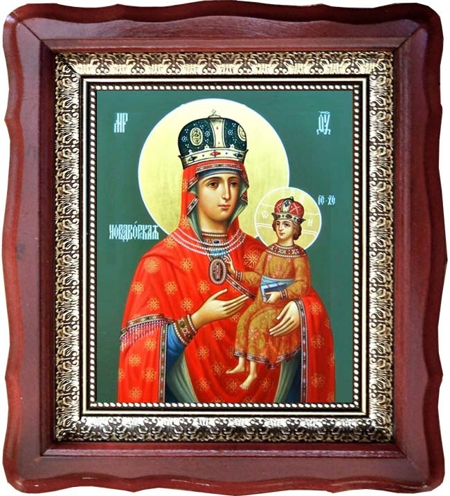 

Новодворская икона Божьей Матери на холсте.