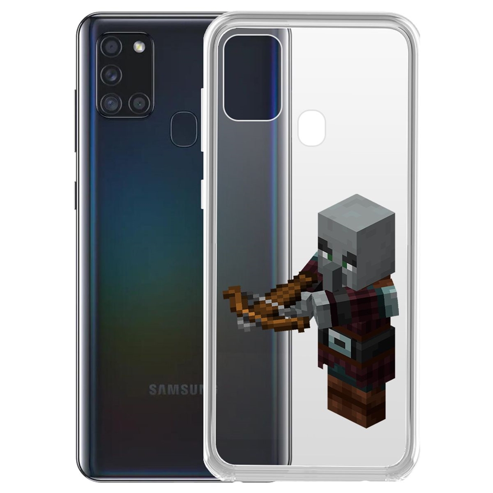 

Чехол-накладка Minecraft-Разбойник для Samsung Galaxy A21s (A217), Прозрачный