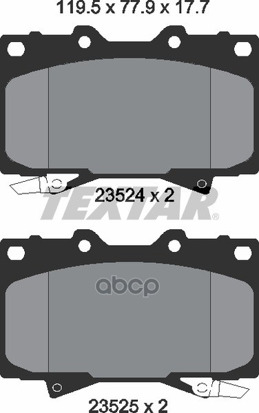 

TEXTAR Колодки пер.TOYOTA LAND CRUISER/LEXUS 98-02 1шт