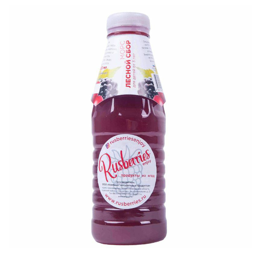

Морс Rusberries enjoy из лесных ягод пастеризованный с 3 лет 0,5 л